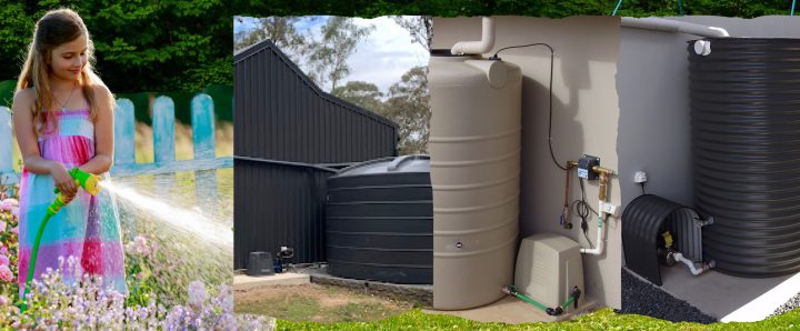 Photo: Watering garden, Water Tank Pumps.