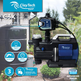 ClayTech C3X Rainwater Pump Features