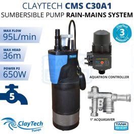 ClayTech CMS C30A1 Submersible Pump Rain-to-Mains System