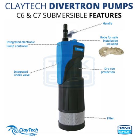 ClayTech DiverTron Submersible Pumps - Features