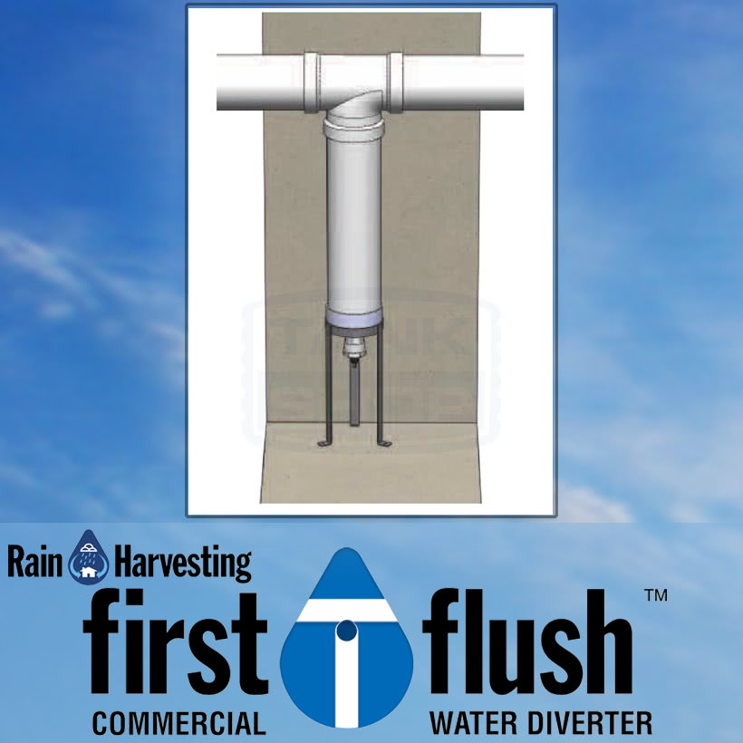 Mm Commercial Downpipe First Flush Water Diverter W Stand Rain