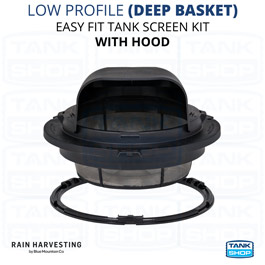 Low Profile Deep Basket Easy Fit Tank Screen Kit with Hood TSEF27