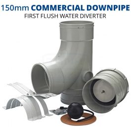 150mm Commercial Downpipe First Flush Water Diverter (Rain Harvesting ...